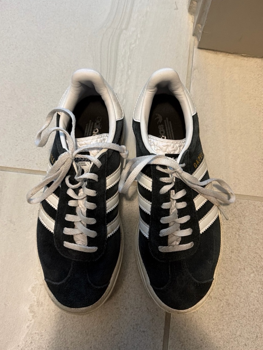 adidas Black and White Suede Low-Top Sneakers